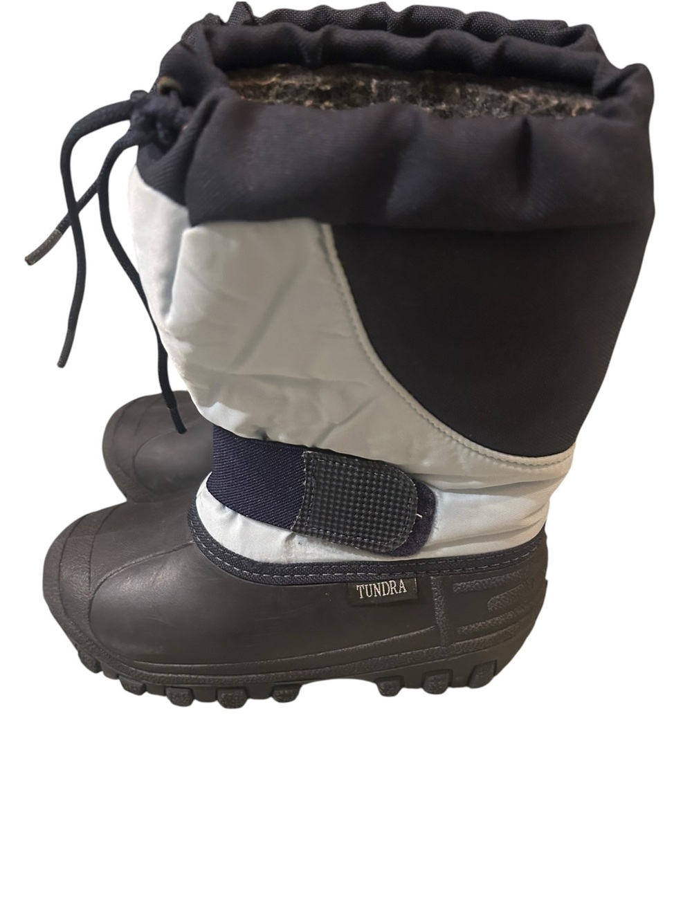 Tundra Kids Black & Gray Insulated Snow Boots size 12